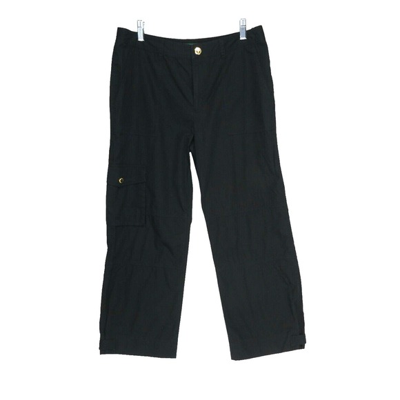 Lauren Ralph Lauren Pants - Lauren Ralph Lauren Cargo Pants Womens Size 8 Black Cropped Casual